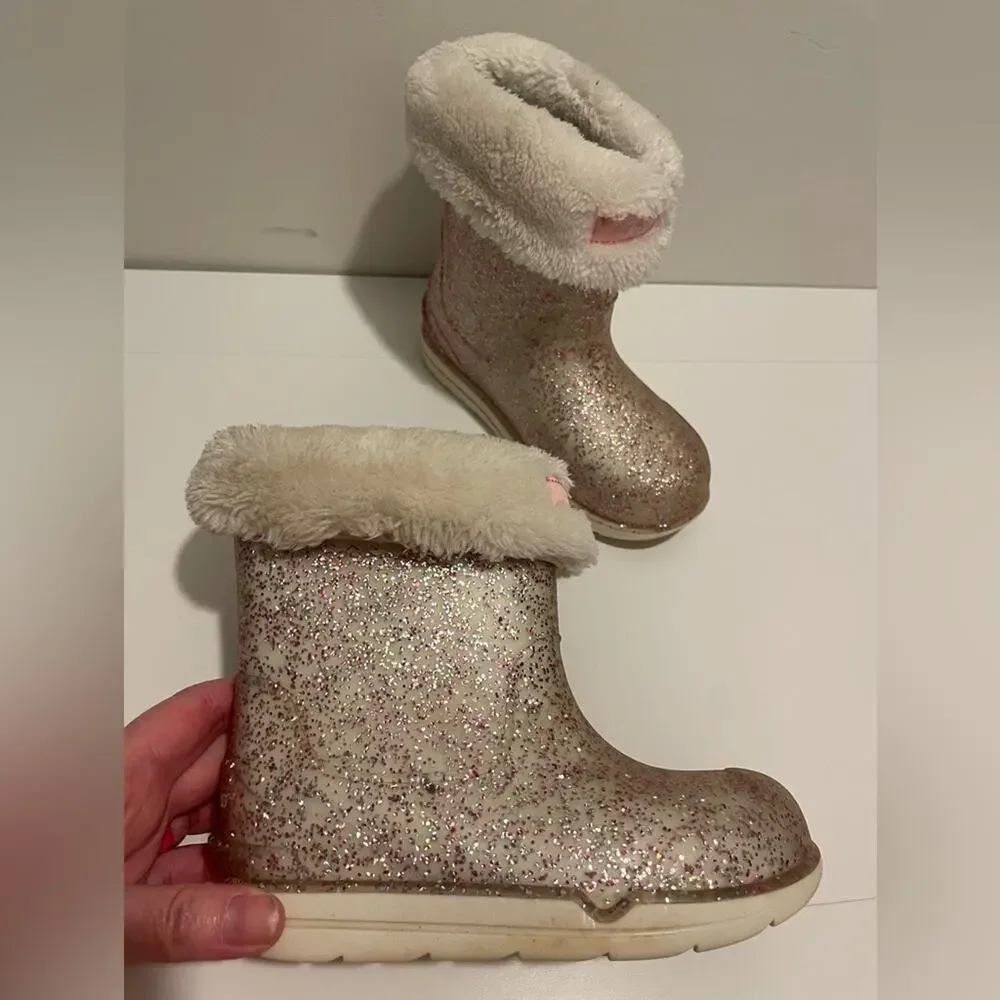 Stride Rite Brand Girl's Bellamy Snow Boot Pink Glitter Size 9